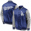 Los Angeles Dodgers   Iconic Satin Jacket - Royal/Silver