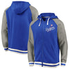 Los Angeles Dodgers   True Classics Stripe Full-Zip Fleece Hoodie - Royal