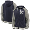 New York Yankees   True Classics Stripe Full-Zip Fleece Hoodie - Navy