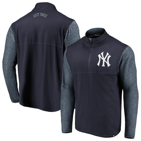 New York Yankees   Big & Tall Synthetic Made to Move 1/4-Zip Jacket - Navy