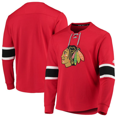 Chicago Blackhawks Platinum Long Sleeve Jersey T-Shirt