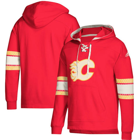 Calgary Flames Jersey Lace-Up Pullover Hoodie