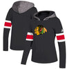 Chicago Blackhawks Women's Crewdie Pullover Hoodie - Black