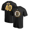 Tuukka Rask Boston Bruins   Authentic Stack Logo Name & Number T-Shirt