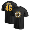 David Krejci Boston Bruins   Authentic Stack Logo Name & Number T-Shirt