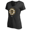 Patrice Bergeron Boston Bruins   Women's Authentic Stack Name & Number V-Neck T-Shirt
