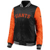 San Francisco Giants   Women's Iconic Satin Jacket - Black/Orange