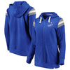 Los Angeles Dodgers   Women's True Classics Stripe Full-Zip Fleece Hoodie