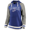 Los Angeles Dodgers   Women's True Classics Stripe Pullover Hoodie - Royal