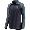 Boston Red Sox   Women's Made to Move Raglan Sleeve Quarter-Zip Pullover Jacket - Navy