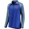 Chicago Cubs   Women's Made to Move Raglan Sleeve Quarter-Zip Pullover Jacket - Royal