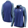 Los Angeles Dodgers   Women's Made to Move Raglan Sleeve Quarter-Zip Pullover Jacket - Royal