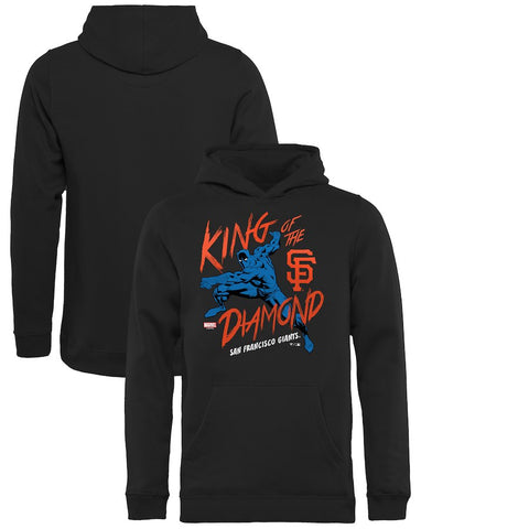 San Francisco Giants   Youth MLB Marvel Black Panther King of the Diamond Pullover Hoodie