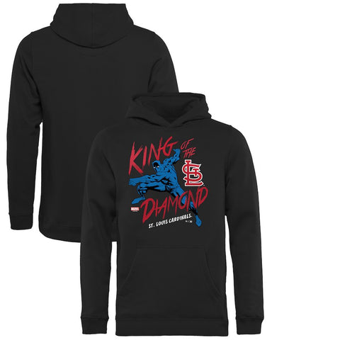 St. Louis Cardinals   Youth MLB Marvel Black Panther King of the Diamond Pullover Hoodie