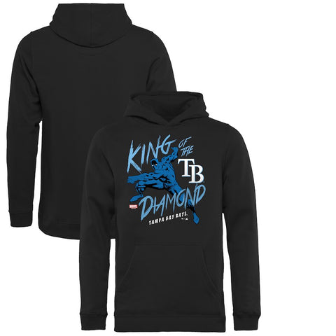 Tampa Bay Rays   Youth MLB Marvel Black Panther King of the Diamond Pullover Hoodie