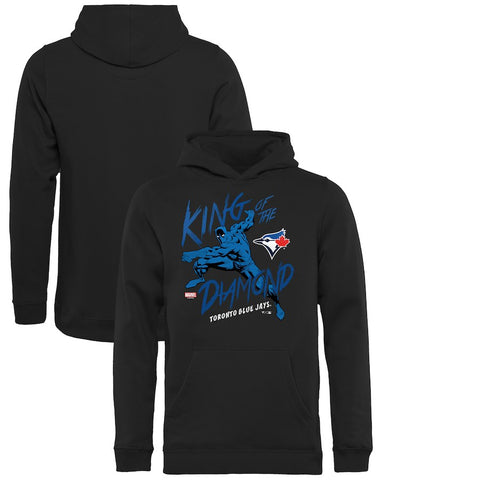 Toronto Blue Jays   Youth MLB Marvel Black Panther King of the Diamond Pullover Hoodie