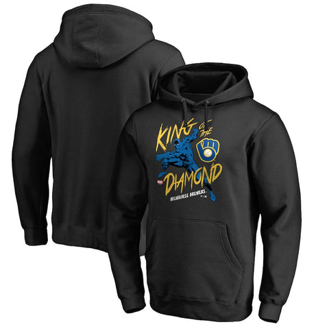 Milwaukee Brewers   MLB Marvel Black Panther King of the Diamond Pullover Hoodie