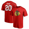 Brandon Saad Chicago Blackhawks   Authentic Stack Logo Name & Number T-Shirt