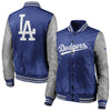 Los Angeles Dodgers   Women's Iconic Satin Jacket - Royal/Silver