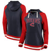 Cleveland Indians   Women's True Classics Stripe Pullover Hoodie - Navy
