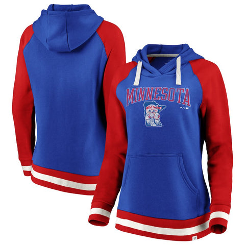 Minnesota Twins   Women's True Classics Stripe Pullover Hoodie - Royal