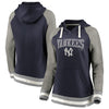 New York Yankees   Women's True Classics Stripe Pullover Hoodie - Navy