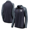 New York Yankees   Women's Made to Move Raglan Sleeve Quarter-Zip Pullover Jacket - Navy