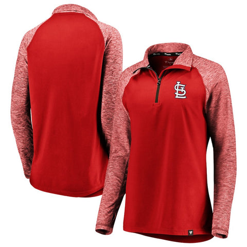 St. Louis Cardinals   Women's Made to Move Raglan Sleeve Quarter-Zip Pullover Jacket - Red