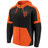 San Francisco Giants   Big & Tall Iconic Color Block Full-Zip Hoodie - Black/Orange