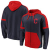 Cleveland Indians   Big & Tall Iconic Color Block Full-Zip Hoodie - Navy/Red