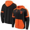 San Francisco Giants   Big & Tall Iconic Color Block Full-Zip Hoodie - Black/Orange