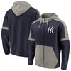 New York Yankees   Big & Tall Iconic Color Block Full-Zip Hoodie - Navy/Gray
