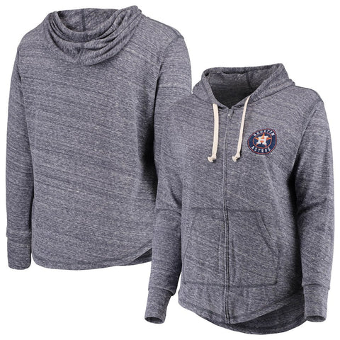 Houston Astros Soft as a Grape Women's Plus Size Full-Zip Hoodie