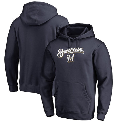 Milwaukee Brewers   Big & Tall Team Lockup Pullover Hoodie