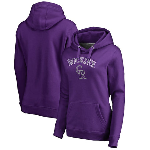 Colorado Rockies   Women's Plus Size Team Lockup Pullover Hoodie