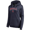 Los Angeles Angels   Women's Plus Size Team Lockup Pullover Hoodie