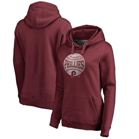 Philadelphia Phillies   Women's Cooperstown Collection Slider Pullover Hoodie