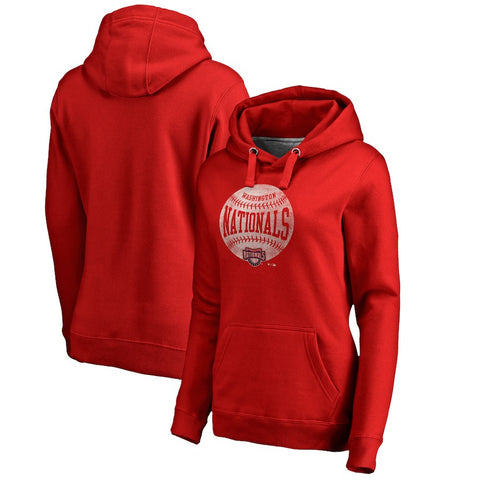 Washington Nationals   Women's Cooperstown Collection Slider Plus Size Pullover Hoodie