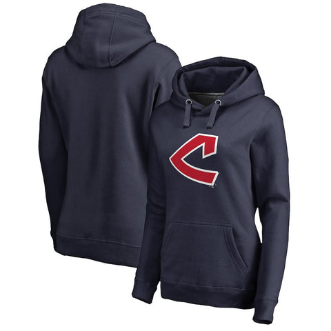 Cleveland Indians   Women's Plus Size Cooperstown Collection Huntington Pullover Hoodie