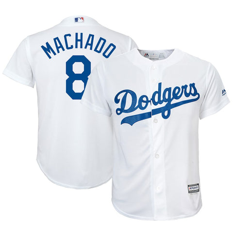 Manny Machado Los Angeles Dodgers Majestic Youth Home Official Cool Base Jersey