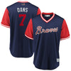 Dansby Swanson "Dans" Atlanta Braves Majestic 2018 Players' Weekend Cool Base Jersey
