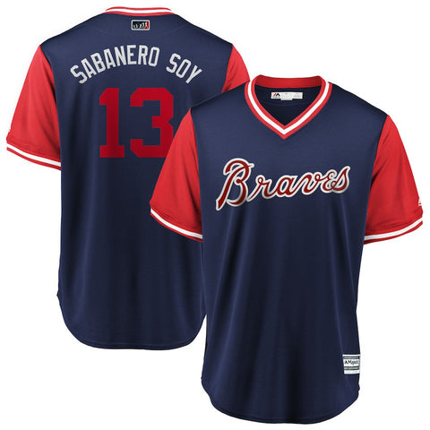 Ronald Acuna Jr. "Sabanero Soy" Atlanta Braves Majestic 2018 Players' Weekend Cool Base Jersey