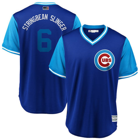 Carl Edwards Jr. "Stringbean Slinger" Chicago Cubs Majestic 2018 Players' Weekend Cool Base Jersey