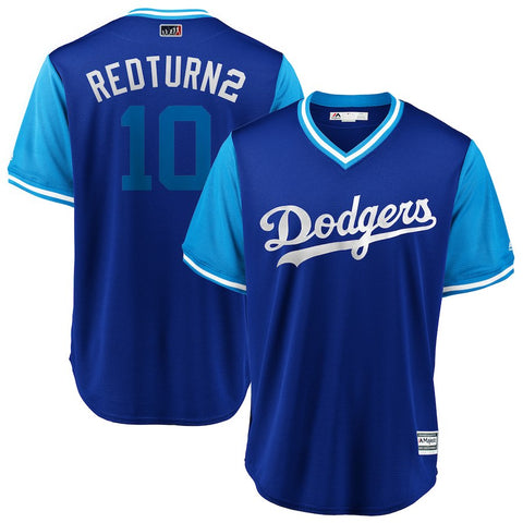 Justin Turner "Redturn2" Los Angeles Dodgers Majestic 2018 Players' Weekend Cool Base Jersey