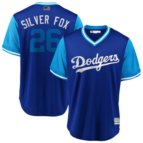 Chase Utley "Silver Fox" Los Angeles Dodgers Majestic 2018 Players' Weekend Cool Base Jersey