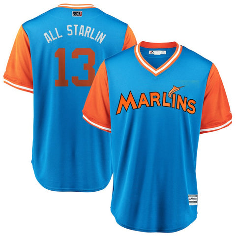 Starlin Castro "All Starlin" Miami Marlins Majestic 2018 Players' Weekend Cool Base Jersey