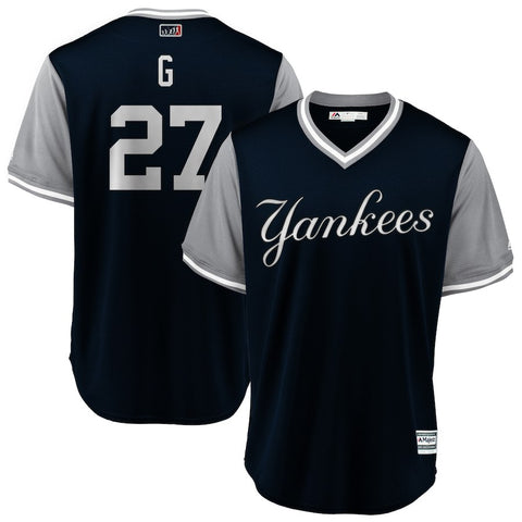 Giancarlo Stanton "G" New York Yankees Majestic 2018 Players' Weekend Cool Base Jersey