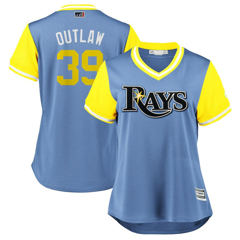 Kevin Kiermaier "Outlaw" Tampa Bay Rays Majestic Women's 2018 Players' Weekend Cool Base Jersey