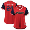 Andrew Miller "Miller Time" Cleveland Indians Majestic Women's 2018 Players' Weekend Cool Base Jersey