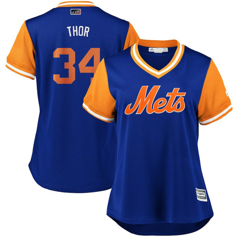 Noah Syndergaard "Thor" New York Mets Majestic Women's 2018 Players' Weekend Cool Base Jersey